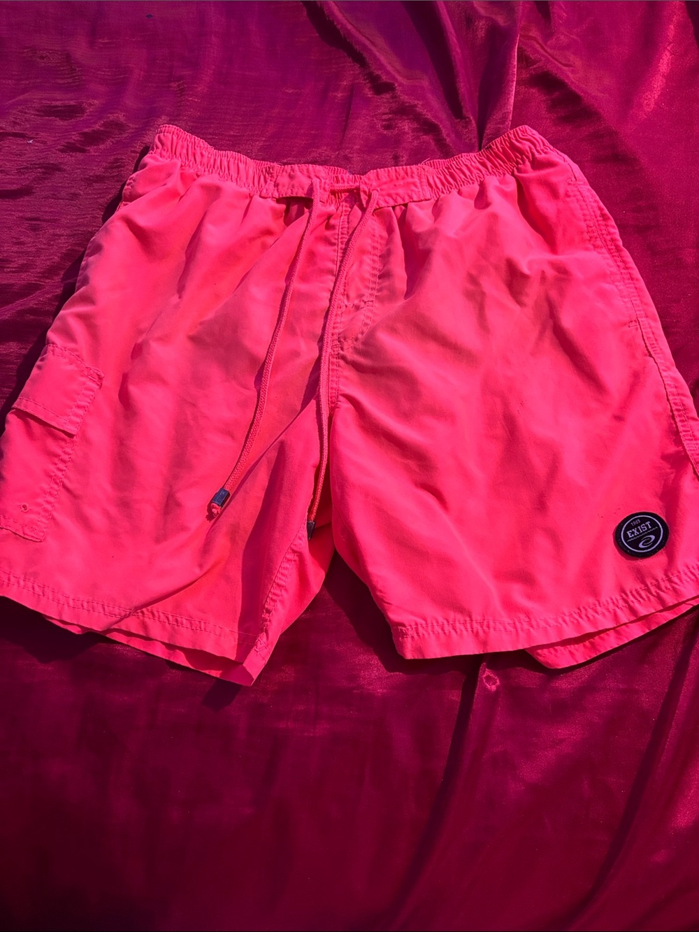 Exist Men's Neon Pink Swim Trunks